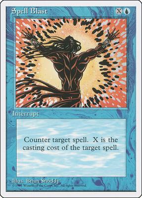 Spell Blast card from Fourth Edition