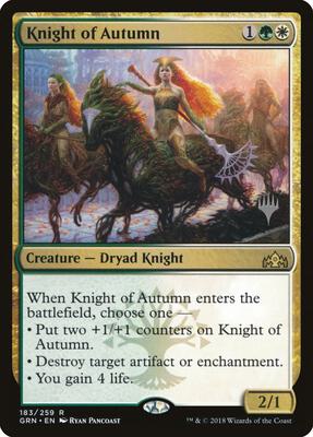 Knight of Autumn card from Promo Pack: Core Set 2020