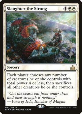 Slaughter the Strong card from Promo Pack: Core Set 2020
