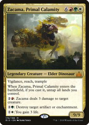 Zacama, Primal Calamity card from Promo Pack: Core Set 2020