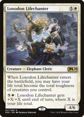 Loxodon Lifechanter card from Promo Pack: Core Set 2020
