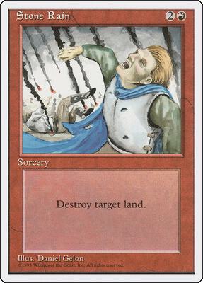 Stone Rain card from Fourth Edition