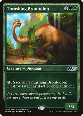 Thrashing Brontodon card from Promo Pack: Core Set 2020