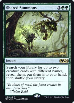 Shared Summons card from Prerelease Cards