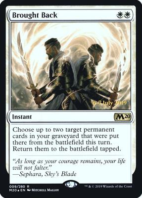 Brought Back card from Prerelease Cards