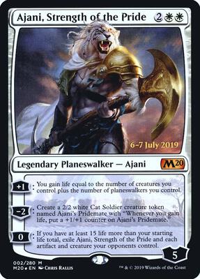Ajani, Strength of the Pride card from Prerelease Cards