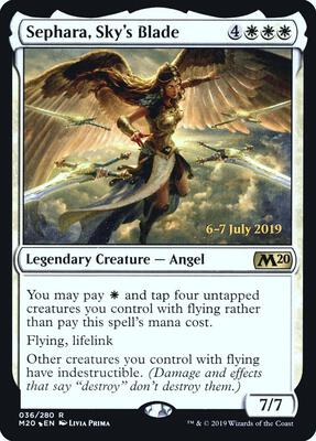 Sephara, Sky's Blade card from Prerelease Cards