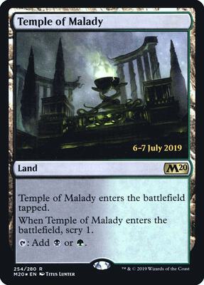 Temple of Malady (M20) card from Prerelease Cards