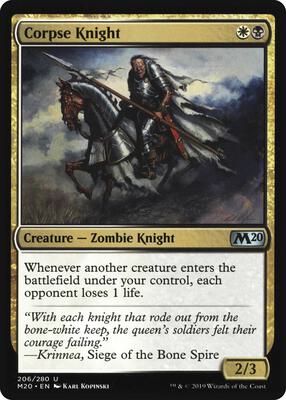 Corpse Knight (2/3 Misprint) card from Core Set 2020