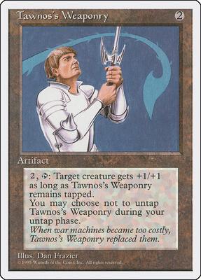 Tawnos's Weaponry card from Fourth Edition