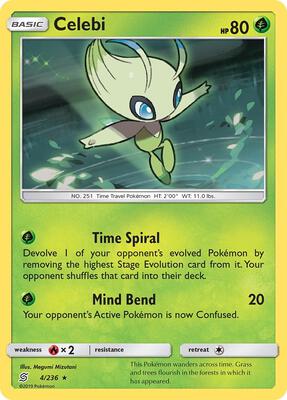 Celebi card from SM - Unified Minds