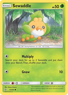 Sewaddle (6) card from SM - Unified Minds