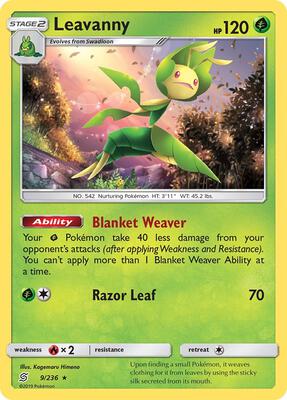 Leavanny card from SM - Unified Minds