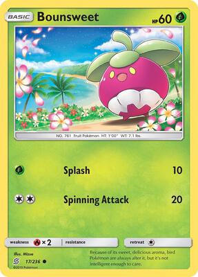 Bounsweet card from SM - Unified Minds