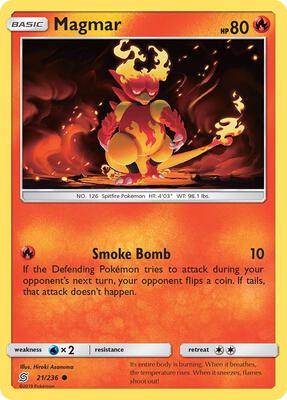 Magmar card from SM - Unified Minds