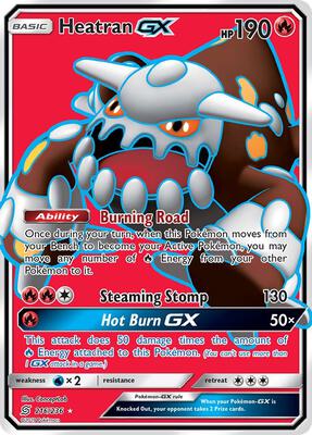 Heatran GX (Full Art) card from SM - Unified Minds