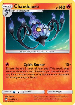 Chandelure card from SM - Unified Minds