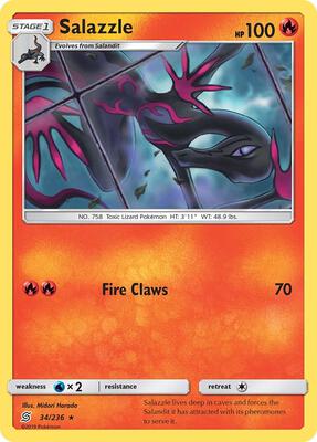 Salazzle (34) card from SM - Unified Minds