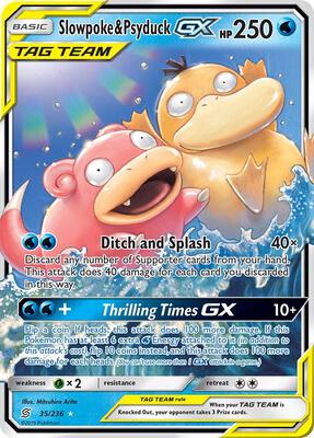 Slowpoke & Psyduck GX card from SM - Unified Minds