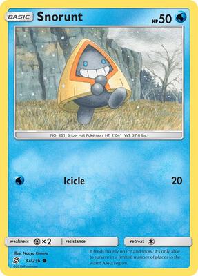 Snorunt card from SM - Unified Minds
