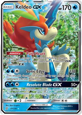 Keldeo GX card from SM - Unified Minds