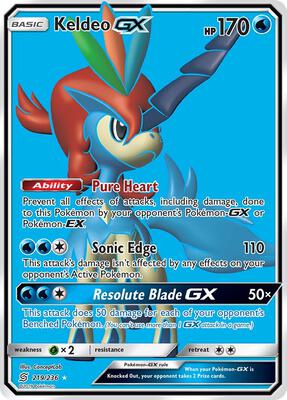 Keldeo GX (Full Art) card from SM - Unified Minds
