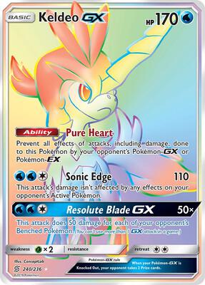 Keldeo GX (Secret) card from SM - Unified Minds