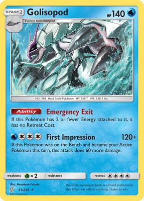 Golisopod card from SM - Unified Minds