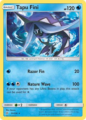 Tapu Fini card from SM - Unified Minds