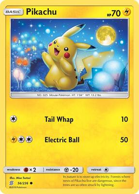 Pikachu (56) card from SM - Unified Minds