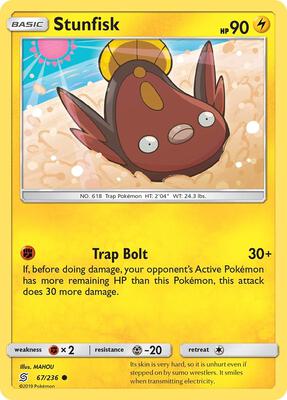 Stunfisk card from SM - Unified Minds