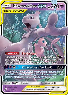 Mewtwo & Mew GX card from SM - Unified Minds
