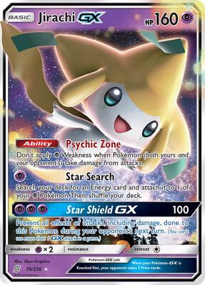 Jirachi GX card from SM - Unified Minds