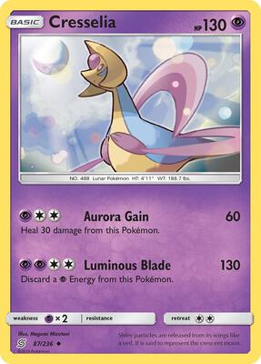 Cresselia card from SM - Unified Minds