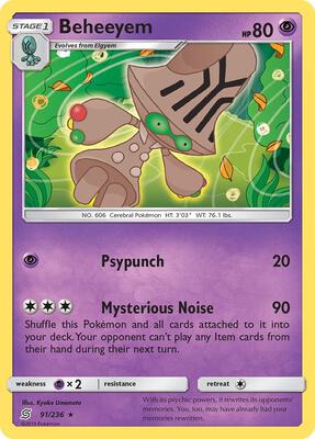 Beheeyem card from SM - Unified Minds
