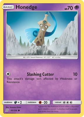 Honedge (93) card from SM - Unified Minds