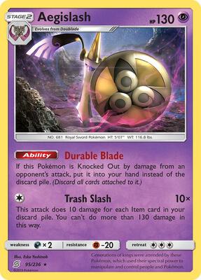 Aegislash card from SM - Unified Minds