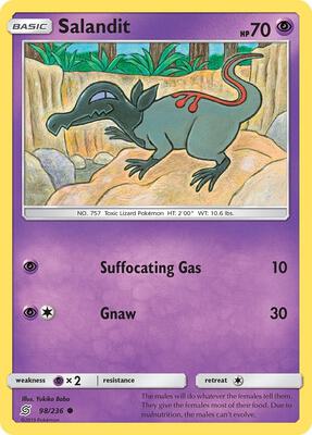 Salandit (98) card from SM - Unified Minds