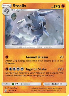 Steelix card from SM - Unified Minds