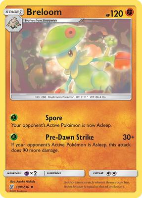 Breloom card from SM - Unified Minds