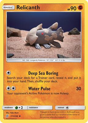 Relicanth card from SM - Unified Minds