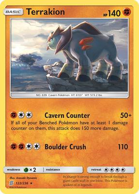 Terrakion card from SM - Unified Minds