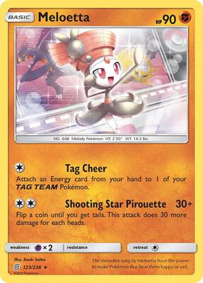 Meloetta card from SM - Unified Minds
