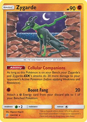Zygarde card from SM - Unified Minds