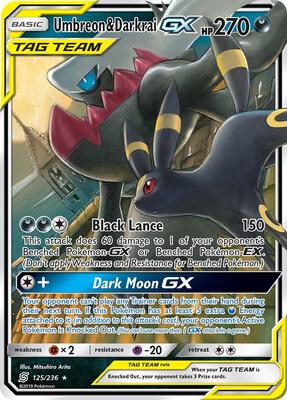 Umbreon & Darkrai GX card from SM - Unified Minds