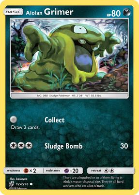 Alolan Grimer card from SM - Unified Minds