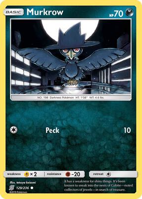 Murkrow (129) card from SM - Unified Minds