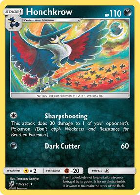 Honchkrow card from SM - Unified Minds