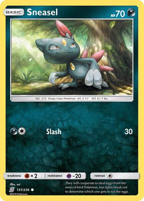 Sneasel card from SM - Unified Minds