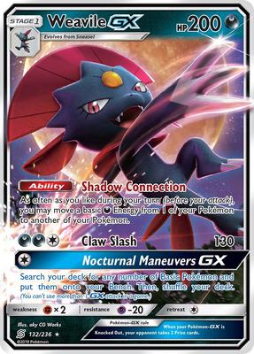 Weavile GX card from SM - Unified Minds